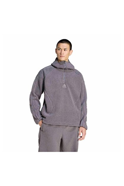 adidas KR5186-E Addidas Borg Tg Zıp Hd Erkek Sweatshirt Mor
