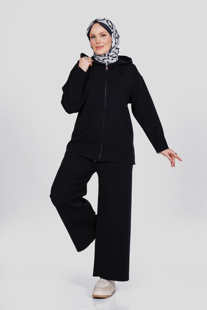 44146 - Stylish Comfortable Knitwear Pants Cardigan Women's Set