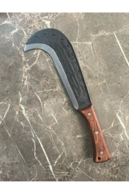 ÇELİK DÖVME TAHRA KARBON ÇELİK ORAK AĞAÇ BUDAMA TIRPANI EL YAPIMI 39CM