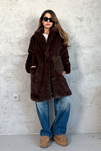 Women's Long Fur Coat 99451