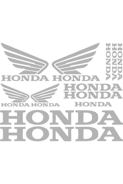 Комплект стикери за кола Honda, сребърни