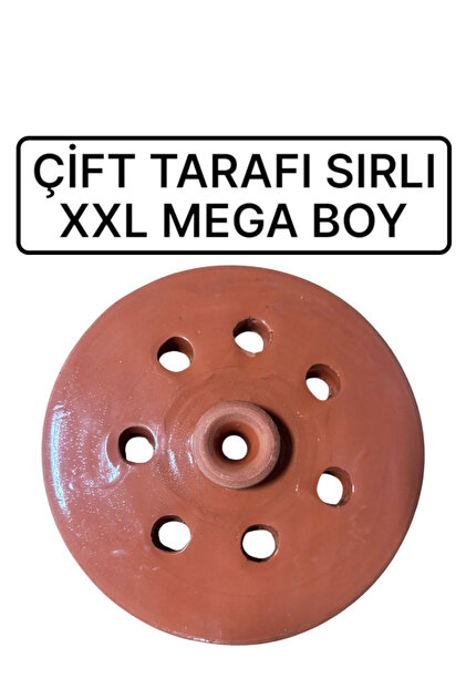 Dolma Sarma Taşı Kapağı Tam Sırlı Toprak 28 Cm Mega Boy