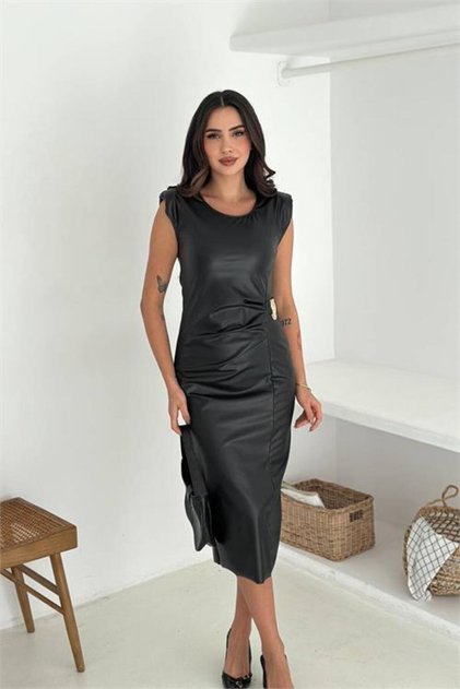 Rochie de damă lungime midi piele DPK4378