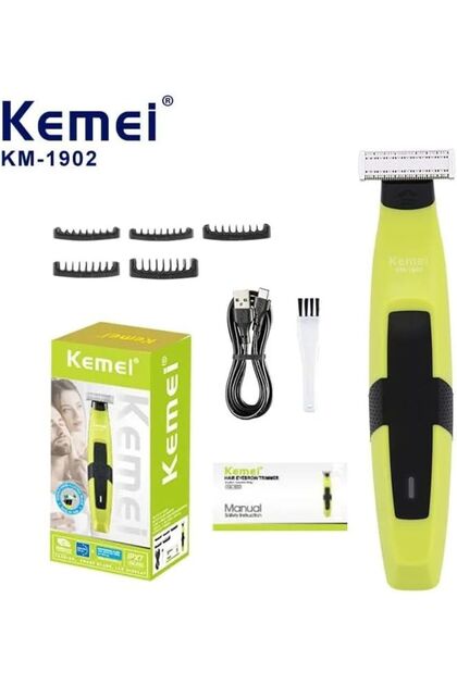 Electric Beard Trimmer for Men Waterproof Cordless USB Rechargeable Hair Trimmer