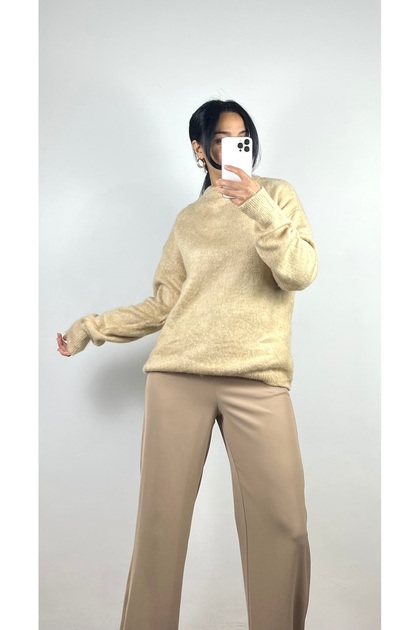 Soft Touch Oversize Kışlık Triko Kazak – Yeni Sezon