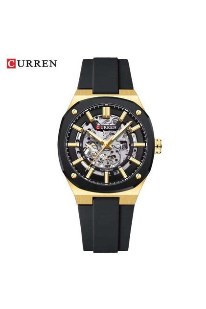 8485 Men's Luxury Automatic Mechanical Hollow-Out Silicone Strap Watch
