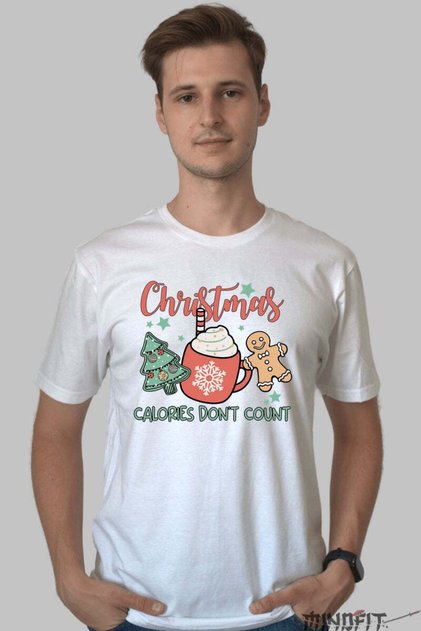 Tricou De Craciun Calories Don T Count Barbat