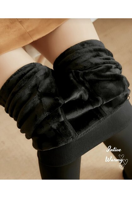 Fk Heavy Weight Plush Inside Thermal Black Ultra Quality Flexible Socks Tights - Winter2025