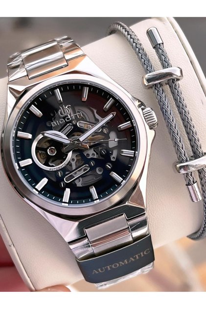 Automatic and Self-Winding Steel Does Not Oxidize and Does Not Lose Color 5 Atm Men's Wristwatch Ebg.10692.2
