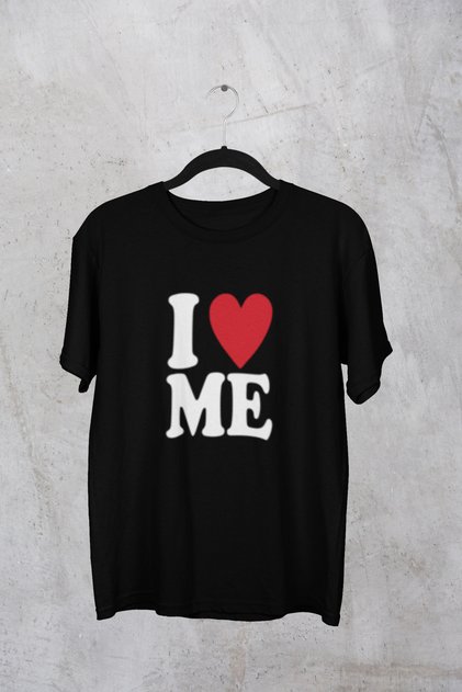 I Me Printed Cotton T-Shirt with Circular Neck Ov Oversized Alip Short Sleeve Unisex T-Shirt