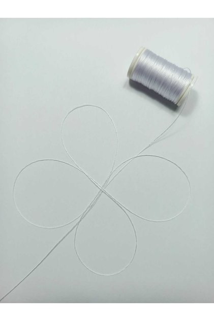 0.3 mm 50 Meters Polyester Rosary String Optical White Color Polyester String