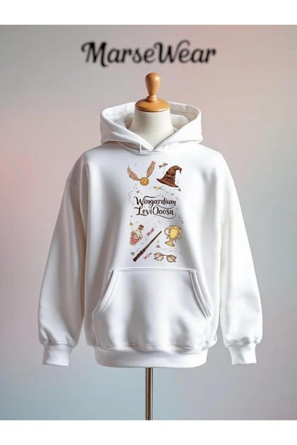 Printed Cotton 3 Thread Oversize Sweatshirt