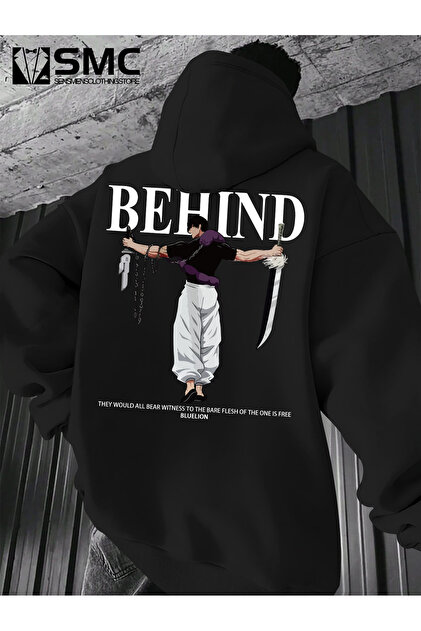 uyguntarz Unisex Toji X Japon Baskılı kapüşonlu Sweatshirt