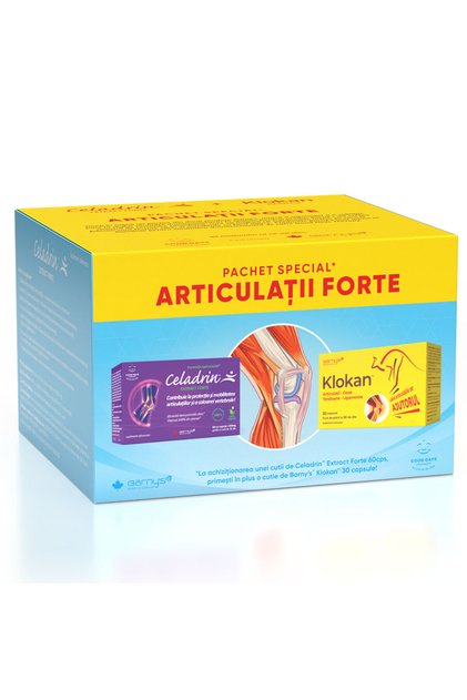 Klokan 30 capsule + Extract de Celadrin Forte 500 mg pachet de 60 capsule,