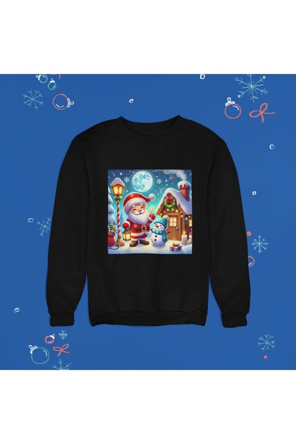 New Year Printed Unisex Children's Sweatshirt, Christmas Themed