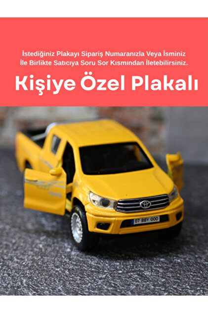 bebeym Toyota Hilux Metal Oyuncak Araba - Işıklı ve Sesli Özel