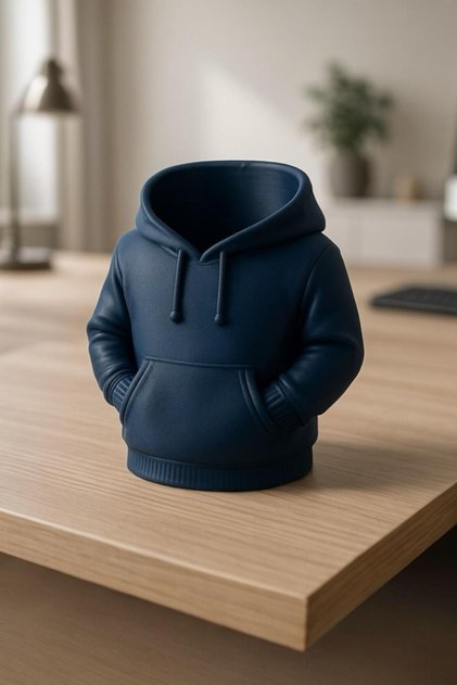 Decorative Hoodie Pen Holder – Modern Desk Organizer & Gift Item