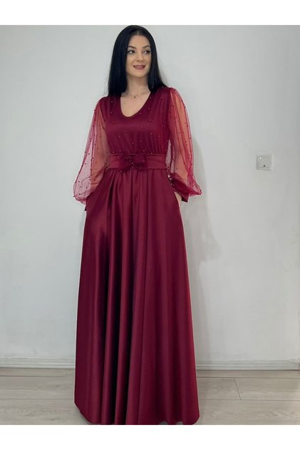 Rochie lunga eleganta tafta
