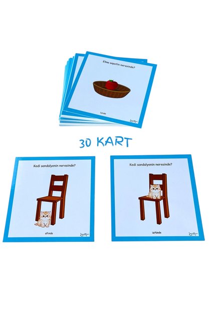 YER-YÖN KONUM KARTLARI OKULÖNCESİ EĞİTİCİ KART, ÖZEL EĞİTİM