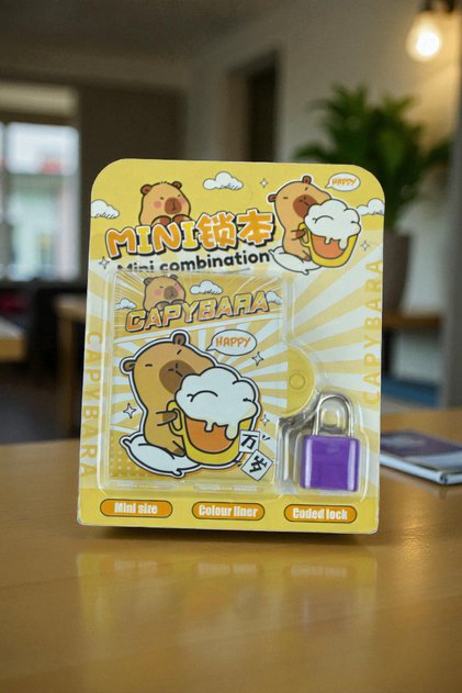 A7 Puffy Cover Locked Mini Capybara Notepad