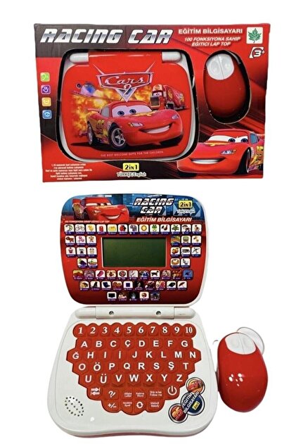 Eğitici Oyuncak Laptop 100 Fonksiyonlu Şimşek Mcqueen Ingilizce Ve Türkçe Çocuk Bilgisayarı