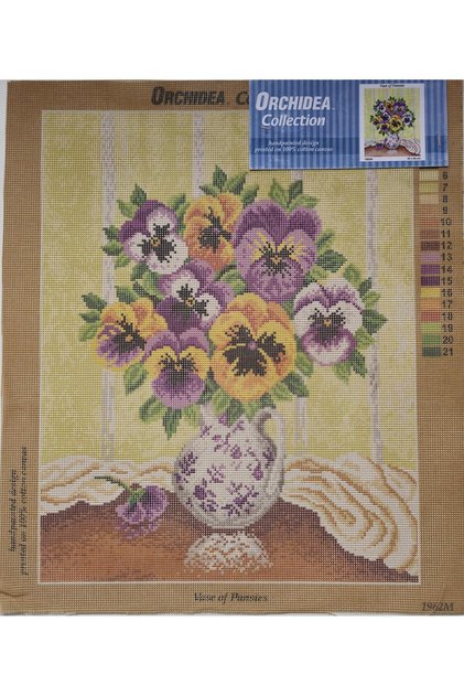 Printed Tapestry Pansies 1962 40*50 cm