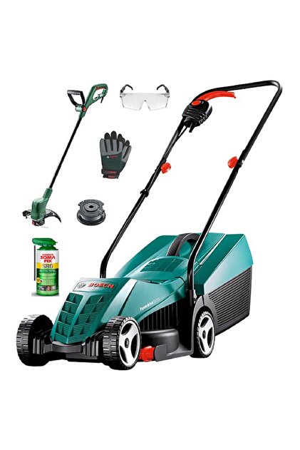 Easy Rotak 32 Çim Biçme Easygrasscut 23 Kenar Kesme Misina Eldiven Gözlük Sprey Seti