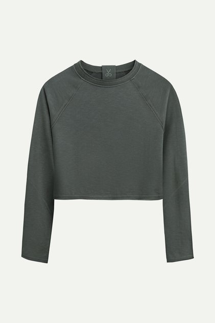 Gri Kadın Çift Taraflı Sweatshirt | (Lyume - Storm)