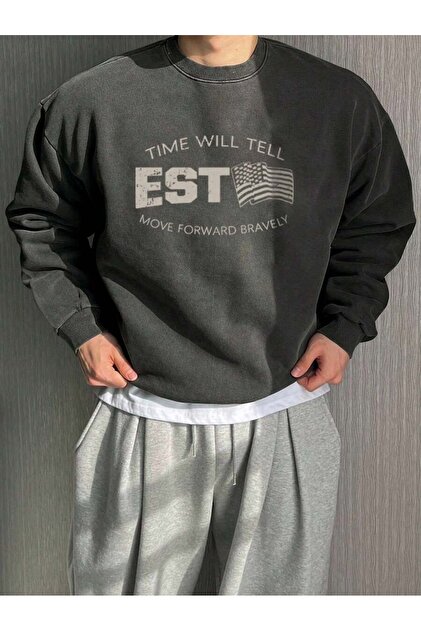 Men's Time Will Tell Printed Cycling Jacket Sweatshirt