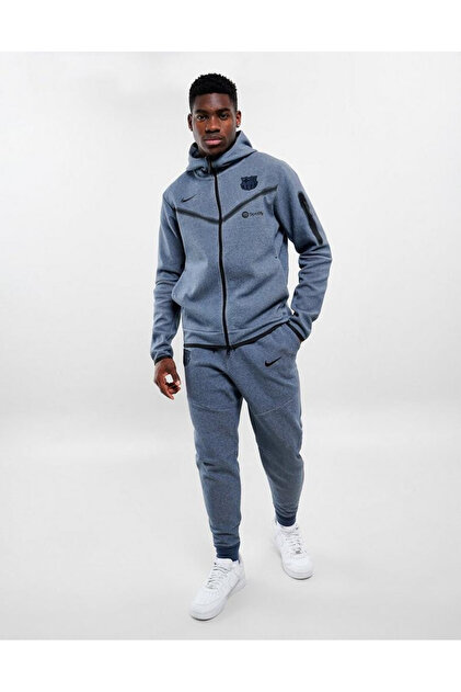 Nike FC Barcelona Tech Fleece Hoodie Full-Zip Erkek Sweatshirt