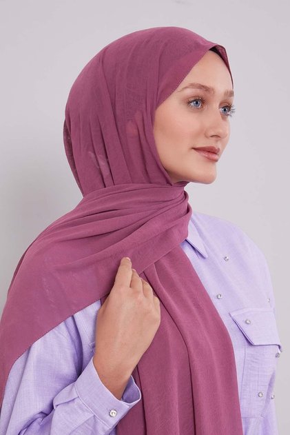 Fuchsia Frozen Crepe Shawl