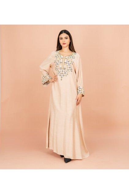 Straight Cut Classic Embroidery Patterns Jalabiya