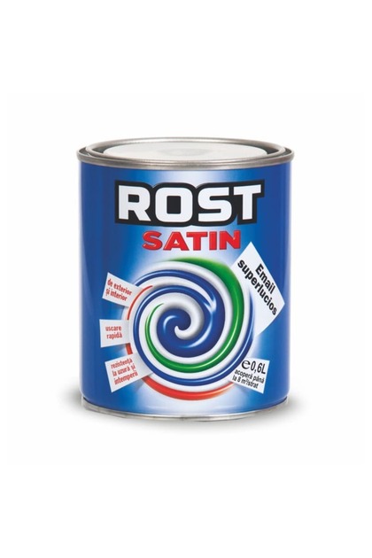 Αλκυδική βαφή για ξύλο/μέταλλο, Rost Satin, για εσωτερικούς/εξωτερικούς χώρους, 0,6 L, καφέ / EXT10047