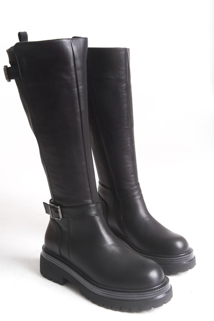 Designed Stretchable Genuine Leather Women's Winter Boots, Sizes 35-36 to 41-42-43