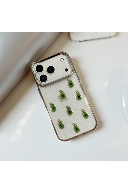 iPhone 17 Pro (6.3 Inch) Compatible Silvery Transparent Stone Silicone Case