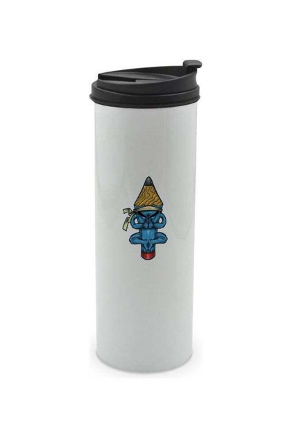 Funny Pencil Printed Tumbler With Lid Multicolour 400ml