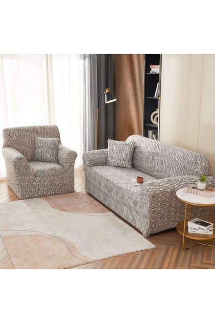Set Huse Canapea 3 Locuri, Canapea 2 Locuri si 2 Fotolii Elastice Moderne - JOJ439