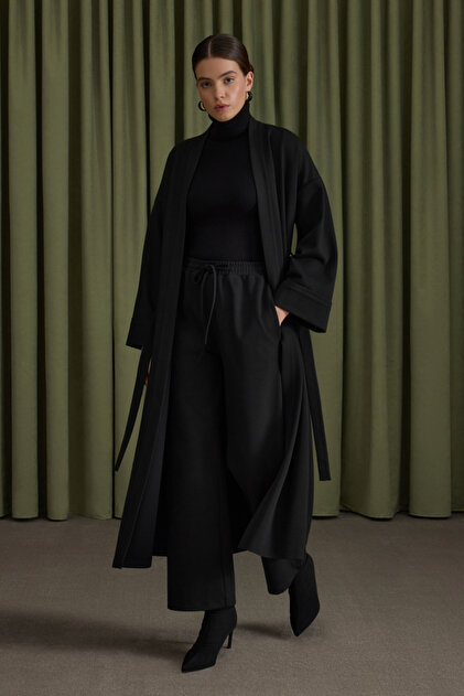 Viscon Knitted Trousers with Elastic Waist