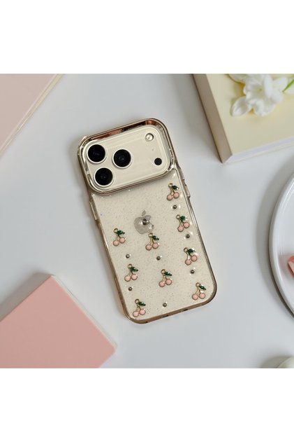 iPhone 17 (6.3 Inch) Compatible Silvery Transparent Stone Silicone Case