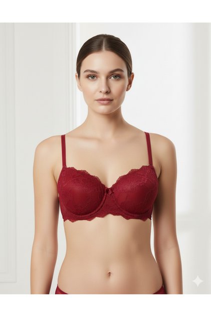 Silicone Supported Lace Bra