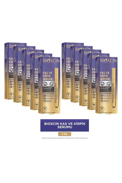 Kaş Kirpik Serumu - Kolajen Hyaluronik Asit Hint Yağı Keratin Peptidleri 10 adet