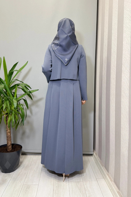 MISS DALIDA Triko Elbise Ceket Takım Kurşun T25PF-0003 - Fiyatı