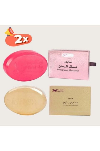 طقم صابون كويت شوب – مسك الحرير + مسك الرمان – 100غ