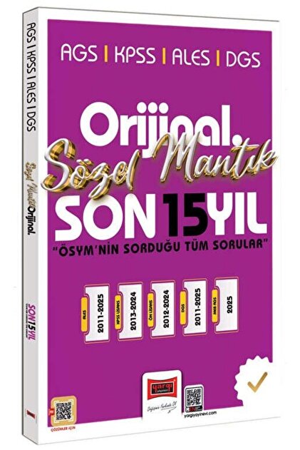 Yargı Yayınları Yargı 2026 KPSS MEB-AGS ALES DGS Sözel Mantık ...