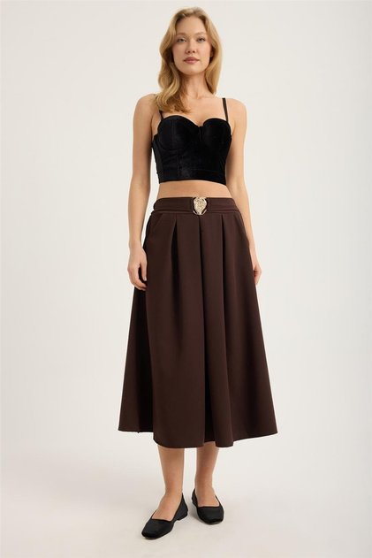 3 Pleated Skirt with Pockets