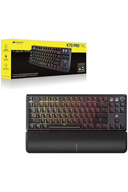 Corsair K70 PRO TKL High- Hall Effect Switch RGB Türkçe Siyah