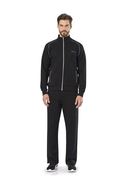 Men's 100% Cotton Zippered and Pocketed 2 Thread Tracksuit Set