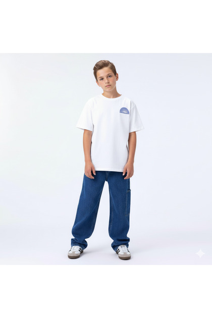 Children's Cargo Loose Fit Denim Pants