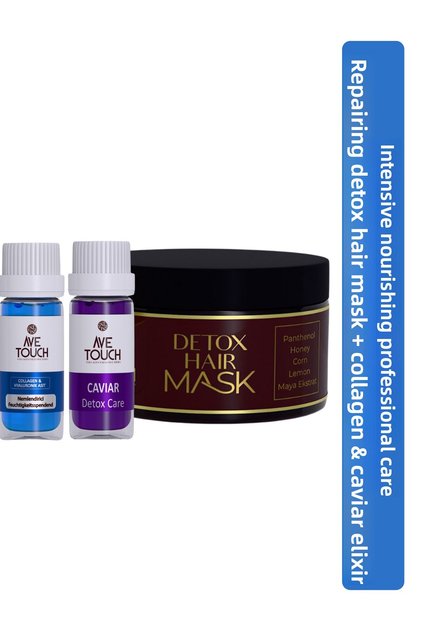 Detox Hair Mask & Caviar Detox Care Extract & Collagen & Hyaluronic Acid Extract Hair Care Set