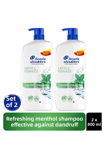Menthol Freshness Anti-Dandruff Shampoo 800ml X 2 Pieces